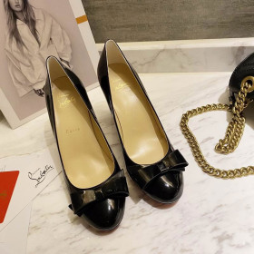 Christian Louboutin Simplenodo Bow Pumps 85mm Patent Leather Black