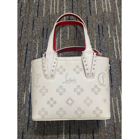 Christian Louboutin Small Cabata East West Mini Tote Bag White