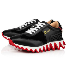 Christian Louboutin Sneaker Loubishark Donna Flat Black/loubi Calf