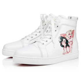 Christian Louboutin Sneaker Loupin Up Donna Bianco/bianco-multi Calf