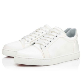 Christian Louboutin Sneaker Vieira Ivory/lining Blue Crepe Satin