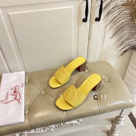 Christian Louboutin So Cl Mule 55 Mm Mules Nappa Leather Yellow