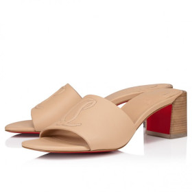 Christian Louboutin So Cl Mule 55 Mm Mules Sandals Calf Leather Leche