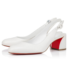 Christian Louboutin So Jane Sling 55 mm Sling Back Pumps Nappa Leather Bianco