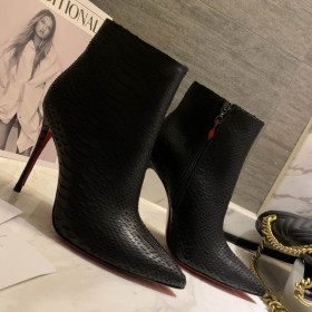 Christian Louboutin So Kate Booty Ankle Boots 85mm Lizzy Leather Black