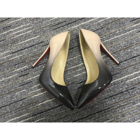 Christian Louboutin So Kate Pumps 120 mm Patent Leather Degrade Black Nude