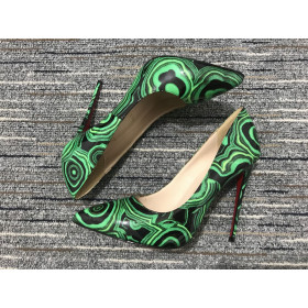 Christian Louboutin So Kate Pumps 120mm Patent Leather Malachite