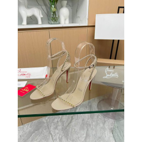 Christian Louboutin So Me 105 mm Sandals Leather Spikes Nude