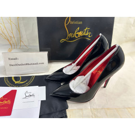 Christian Louboutin Soula Kate Pumps Crystal Sole Patent Leather Black Loubi