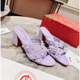 Christian Louboutin Spika Club Sandals 85mm Nappa Leather Lilac