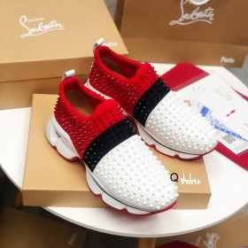 Christian Louboutin Spike Sock Women Sneakers Neoprene Multicolor