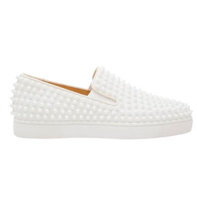 Christian Louboutin Spikeboat Sneaker Leather White