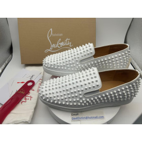 Christian Louboutin Spikeboat Sneaker Leather White