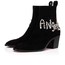 Christian Louboutin Spikita Booty C Angels 70 mm Black Veau Velours