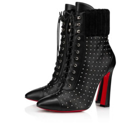 Christian Louboutin Spikita Booty Dakita 100 mm Black/silver Calf Shoes
