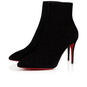 Christian Louboutin Spikita Booty Eloise 85 mm Black Suede Shoes