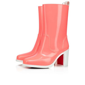 Christian Louboutin Spikita Booty Loubirain 70 mm Version Bubble Gum PVC Shoes