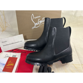Christian Louboutin Spikita Booty Marchacroche Black Leather