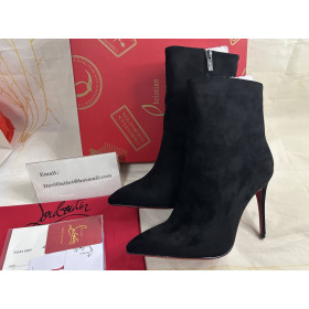 Christian Louboutin Spikita Booty So Kate 100 mm Black Veau Velours Shoes