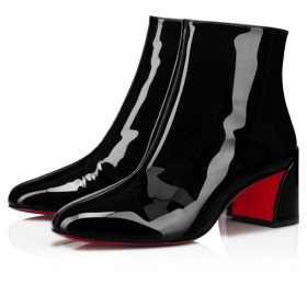 Christian Louboutin Spikita Booty Turela 55 mm Black Patent Shoes