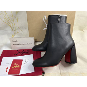 Christian Louboutin Spikita Booty Turela 85 mm Black Calf Shoes