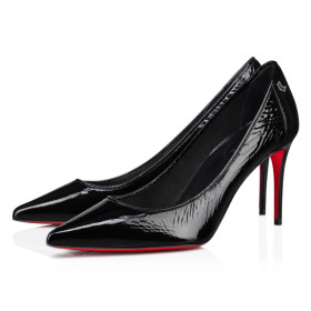 Christian Louboutin Sporty Kate 100 Mm Pumps Vog Patent Leather Black