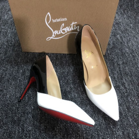 Christian Louboutin Stilettos Pumps Two Tones Nappa Leather Black White