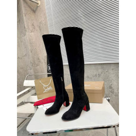 Christian Louboutin Stretchadoxa Botta Alta 70 Mm Thighboots Black