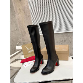 Christian Louboutin Stretchadoxa Botta Alta 70MM Boots Calf Black