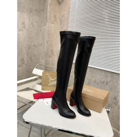 Christian Louboutin Stretchadoxa Botta Alta 70MM Thighboots Calf Leather Black
