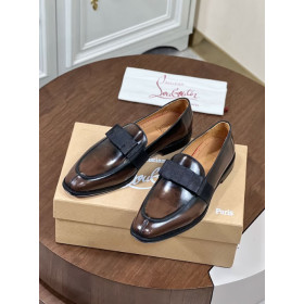 Christian Louboutin Styleeto Loafers Calf Leather Gradient Brown