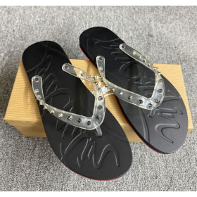 Christian Louboutin Super Loubi Flip Mules Rubber Black Transparent