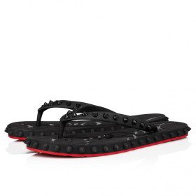 Christian Louboutin Super Loubi Flip Mules Rubber Black