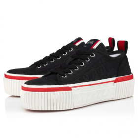 Christian Louboutin Super Pedro 40mm Sneakers Jacquard Monogram CL Black