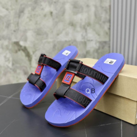 Christian Louboutin Surf Flat Sandals Rubber Blue
