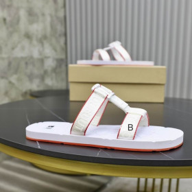 Christian Louboutin Surf Flat Sandals Rubber White