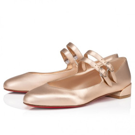 Christian Louboutin Sweet Jane Ballerinas Iridescent Calf Leather Leche