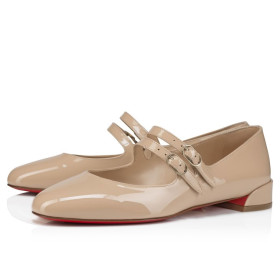 Christian Louboutin Sweet Jane Ballerinas Patent Leather Nude 1