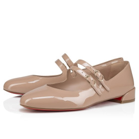 Christian Louboutin Sweet Jane Ballerinas Patent Leather Nude 2
