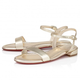 Christian Louboutin Sweet Jane Sandal Sandals Iridescent Nappa Leather Platine