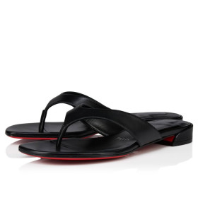 Christian Louboutin Sweet Janetonga Thongs Lamb Nappa Leather Black