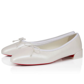 Christian Louboutin Sweetie Jane Ballerina Pump Nappa Leather White