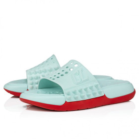 Christian Louboutin Take It Easy Mules Rubber Iceberg