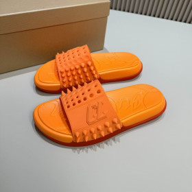 Christian Louboutin Take It Easy Mules Rubber Orange