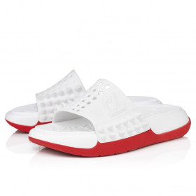 Christian Louboutin Take It Easy Women Mules Rubber White
