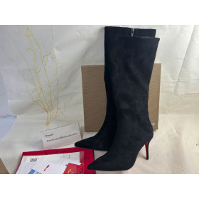 Christian Louboutin Tall Boot Kate Botta 85 mm Black Veau Velours