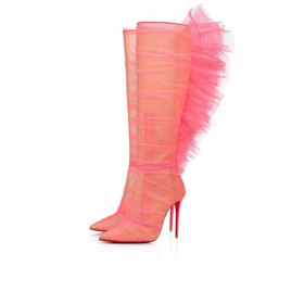 Christian Louboutin Tall Boot Libellibotta 100 mm Bubble Gum Rete