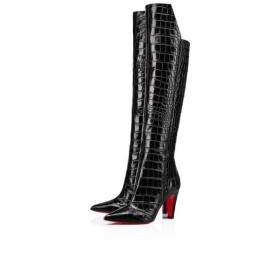 Christian Louboutin Tall Boot Slimini Botta 85 mm Black Calf