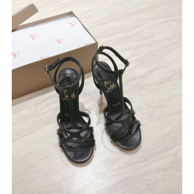 Christian Louboutin Tangeuva Sandals 100mm Nappa Leather Black