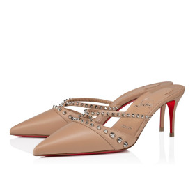 Christian Louboutin Tatoosh Spikes Mule Pump 70 mm Kidskin Leather Blush